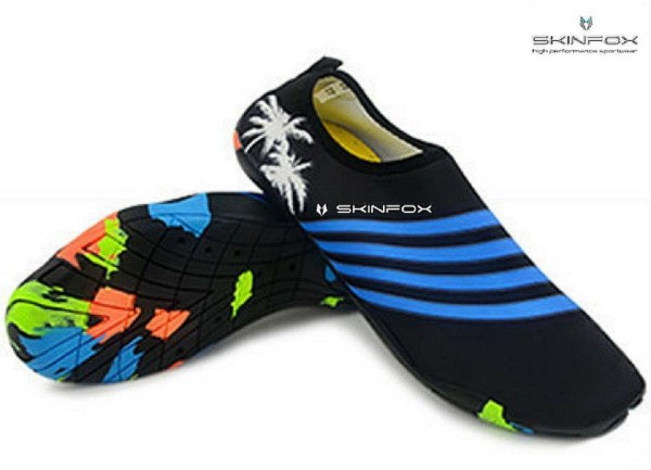 SKINFOX Beachrunner GJ256 blu STRIPES taglia 35-47 scarpa da bagno scarpa da spiaggia scarpa da tavola SUP